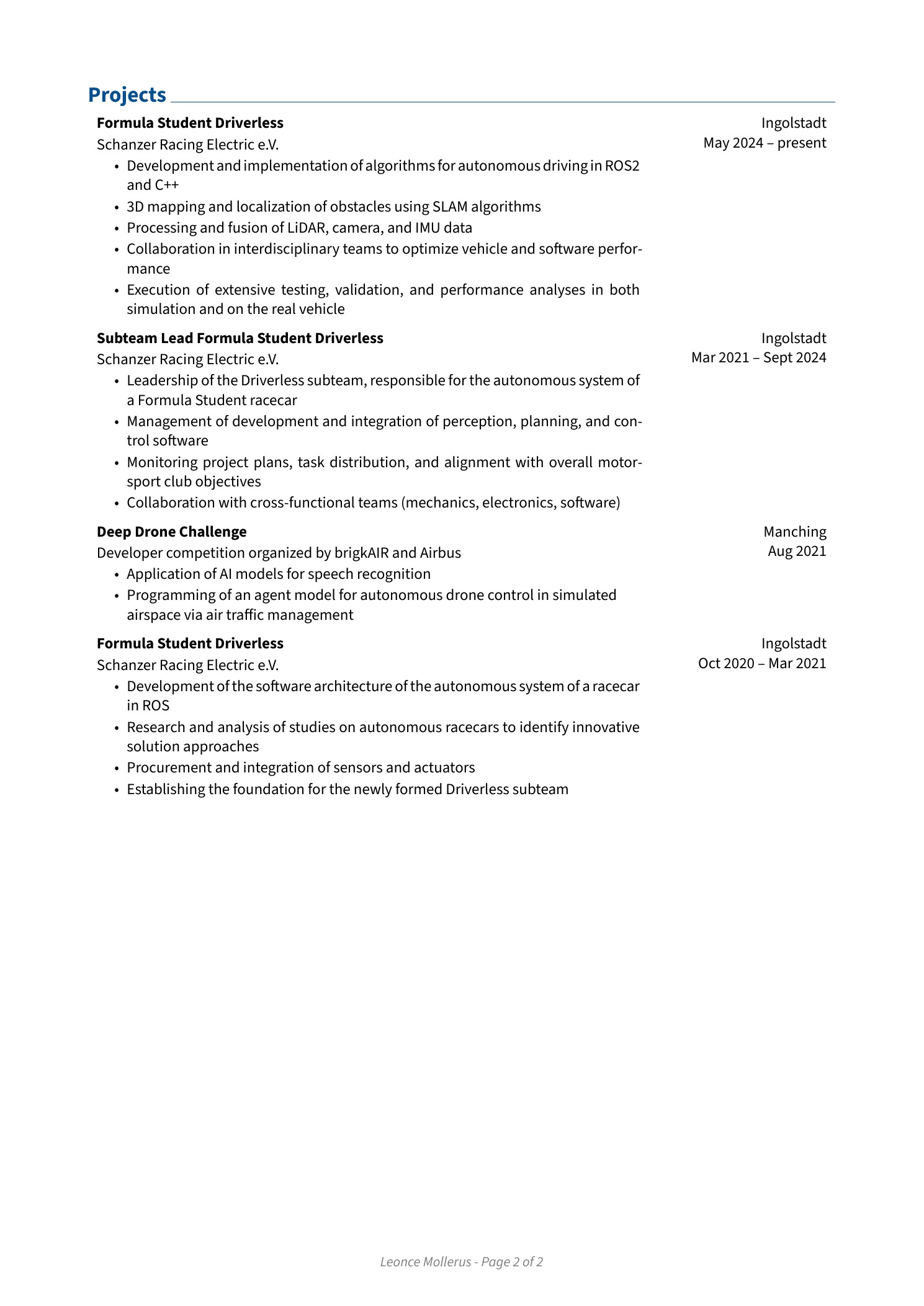 CV page 2
